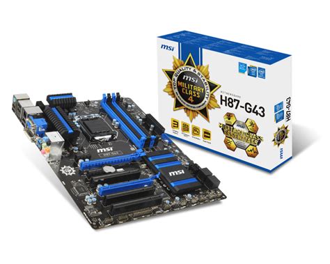 msi military class 4 h87m g43sata slot